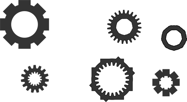 Free Gears Pattern vector and picture