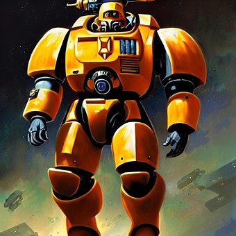 Roboter, Karikatur, Technologie, Riese