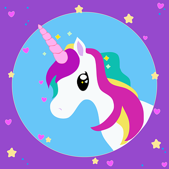 Unicornio, Logo, Dibujos Animados