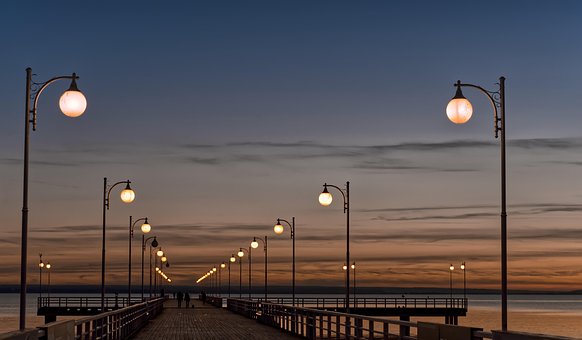 Straatverlichting, Promenade, Natuur