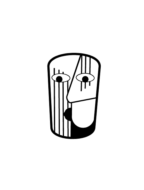 Vektor, Muster, Karikatur, Gesicht