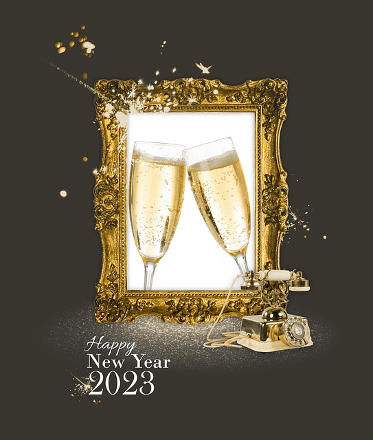 Free champagne glass toast illustration