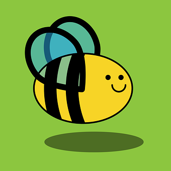 Bi, Bee, Sød, Yndig, Gul, Grøn, Natur