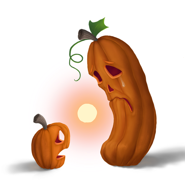 Free halloween scary pumpkin illustration