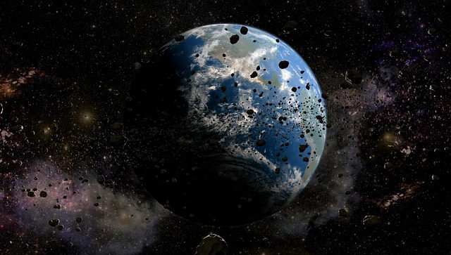 Free earth asteroids meteor illustration