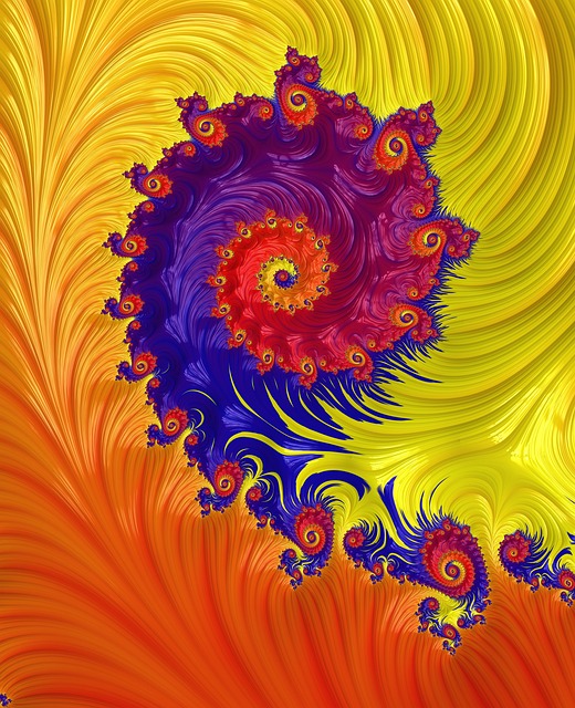 Fraktal, Spiralformet, Lyse Farver