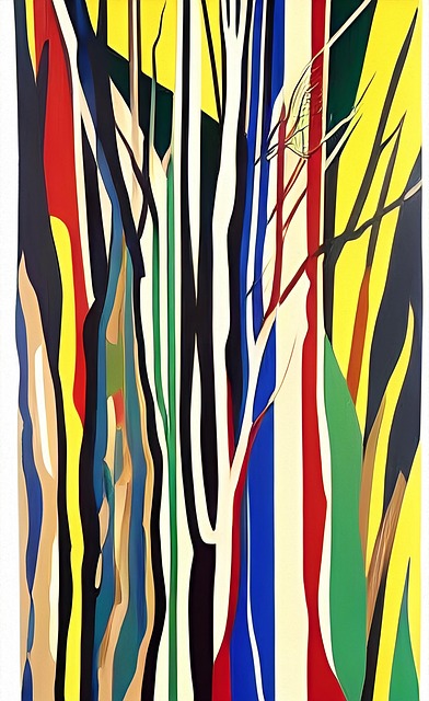 Download free HD stock image of Abstract Trees Free abstract trees colorful illustration