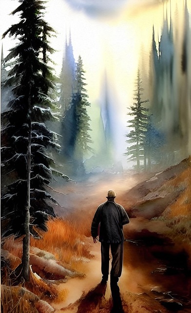 Free hike hiking nature illustration