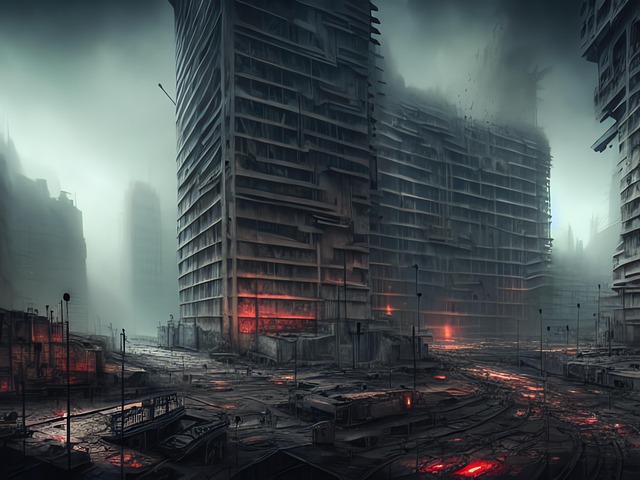Free generated pollution end of the world illustration
