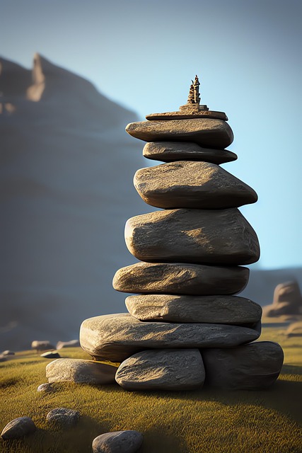 Free generated cairn stone cairn illustration