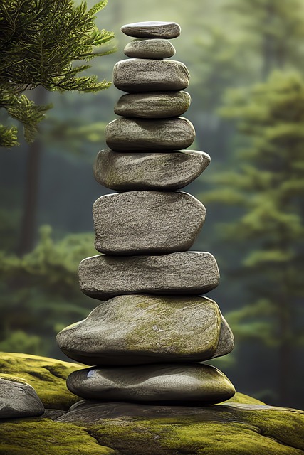Free generated cairn stone cairn illustration