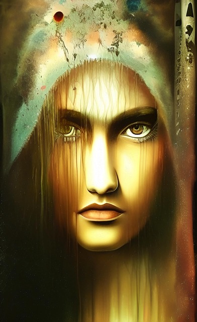 Free woman face watching illustration