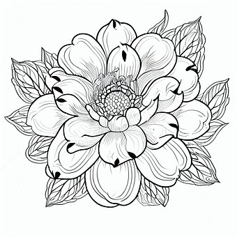 Free Flower Sketch illustration and picture