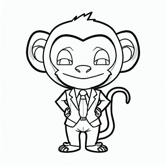 Free Monkey Sketch illustration and picture