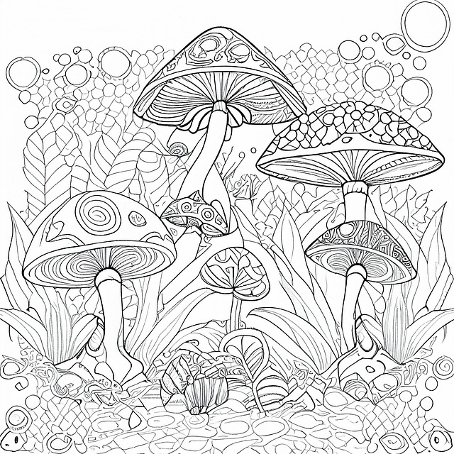 Download Mushroom, Flowers, Sketch. RoyaltyFree Stock Illustration