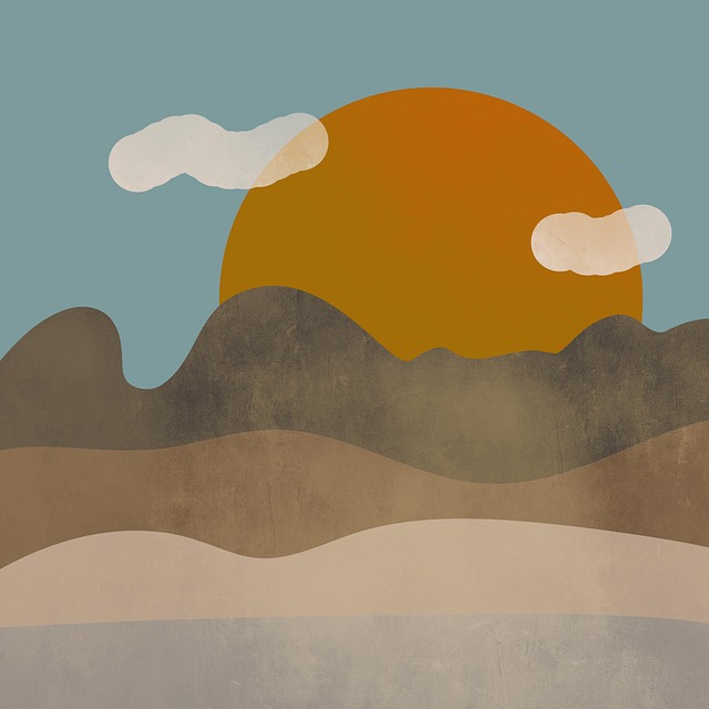 Free background sun moon illustration