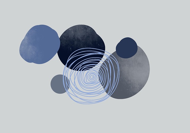 Free forms circles boho illustration