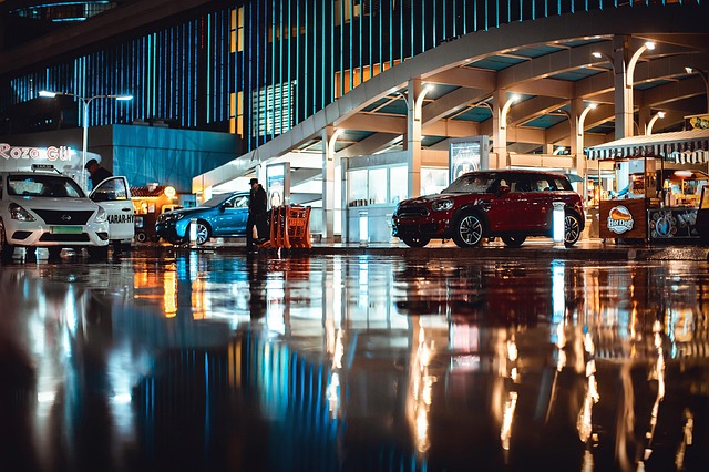 Stadt, Nacht, Aschgabat, Berkarar