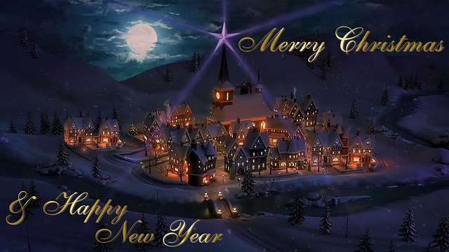 Free festive season church starlight illustration