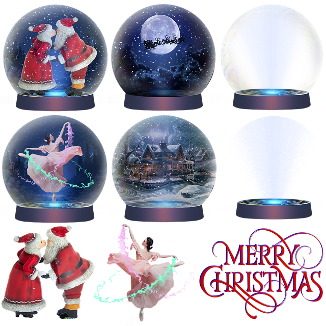 Free festive season starlight christmas town illustration