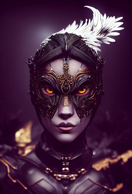 Free woman wolf fantasy illustration