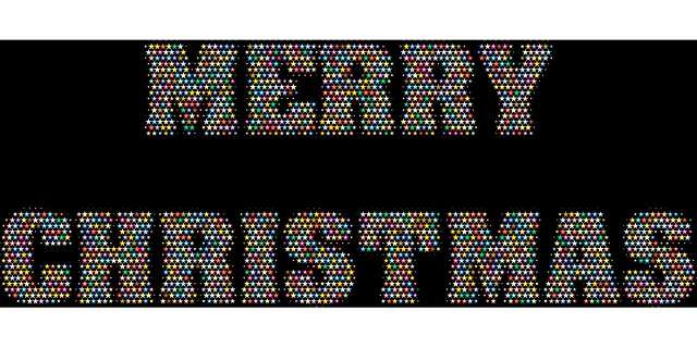 Free merry christmas holidays typography vector