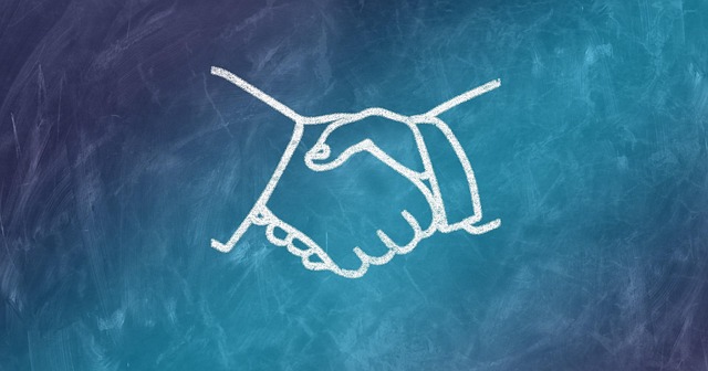 Free helping hands handshake team illustration
