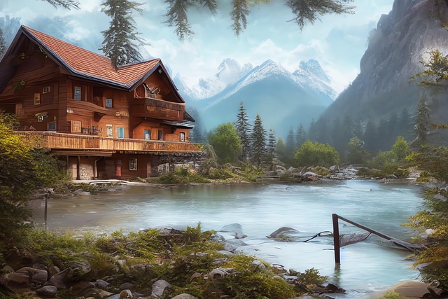 Free generated savoyard landscape landscape illustration