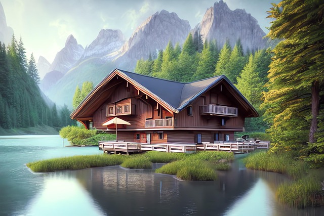 Free generated savoyard landscape landscape illustration