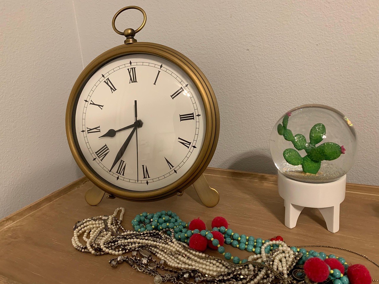 Horloge de bureau et boule à neige pompier Cadona-Dalmate vintage 2000