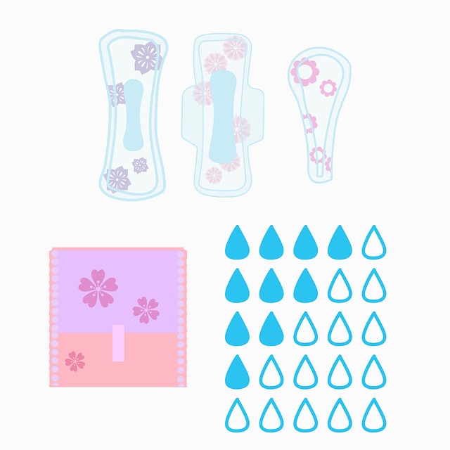 Free background sanitary napkin pattern illustration