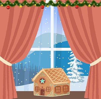Free Winter Curtain illustration and picture