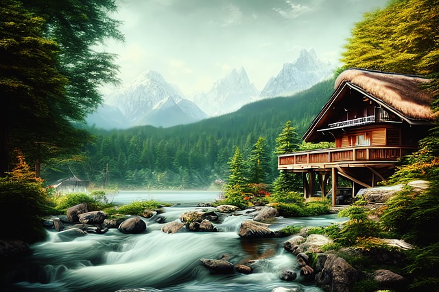 Download free HD stock image of Generated Savoyard Landscape Free generated savoyard landscape landscape illustration