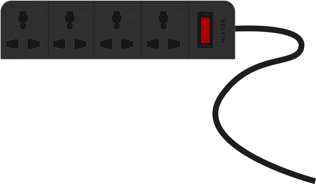 Free belkin surge extension board vector