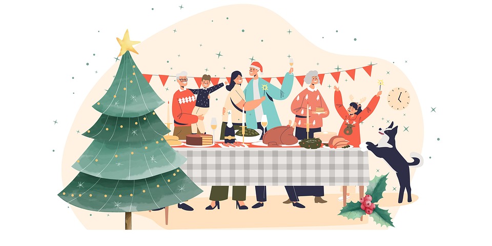 Christmas Eve Dinner Clip Art