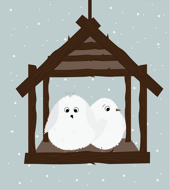 Free birds animal christmas illustration