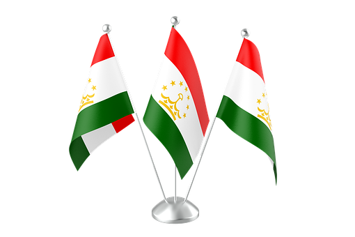 Tadsjikistan, Iran, Afghanistan, Flag