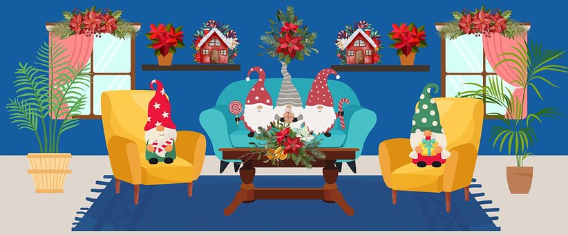 Free Christmas Elves illustration and picture
