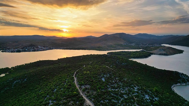 Munţi, Mare, Apus De Soare, Răsărit