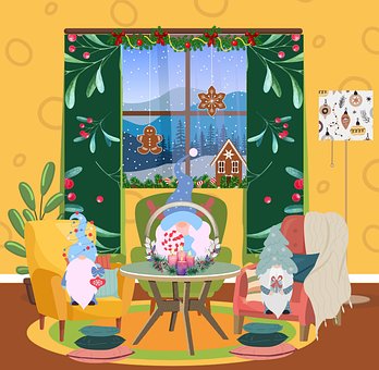 Free Elves Christmas illustration and picture