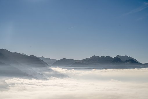 Nebelmeer, Alperne, Sommer, Sol, Hav