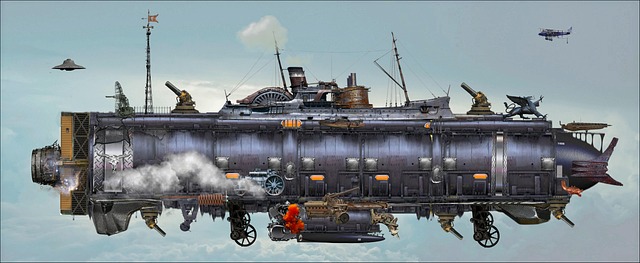 Luftskib, Steampunk, Fantasi, Dieselpunk