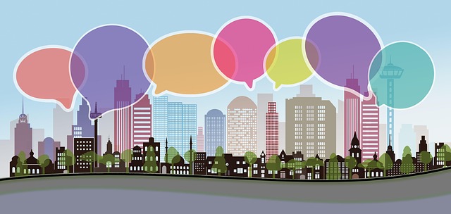 Free skyline architecture communication illustration