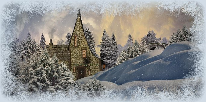 Weihnachten, Schnee, Weiß, Natur, Wolken
