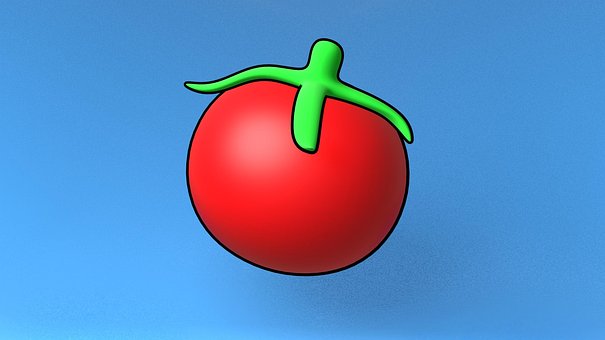 Tomaten, Obst, Lebensmittel, 3D, Rot