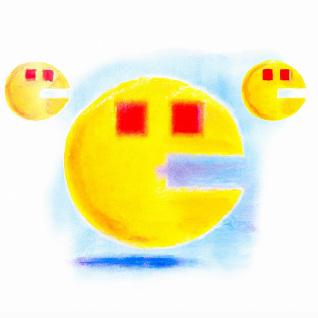 Pac Man, Arkade, Spill, Akvarell, Skisse