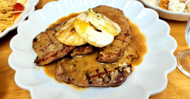 Filete, Carne, Alimentos, Piña, Cuello