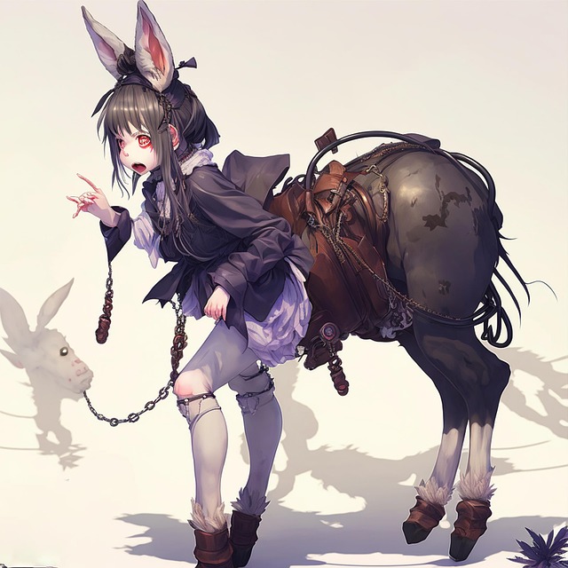 Anime, Mädchen, Pferd, Ahegao
