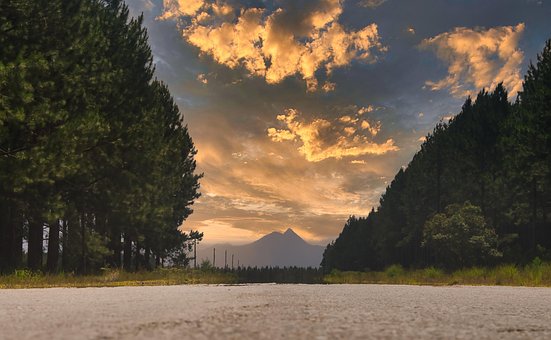 Weg, Reizen, Wolken, Bergen, Reis
