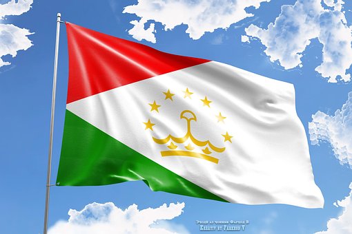 Tadsjikistan, Iran, Afghanistan, Flag
